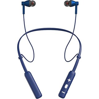                       TecSox Tecband Blaze 200 Wireless Neckband40H Playback IPX 4  Boom Bass Blue Bluetooth Headset (Blue, In the Ear)                                              