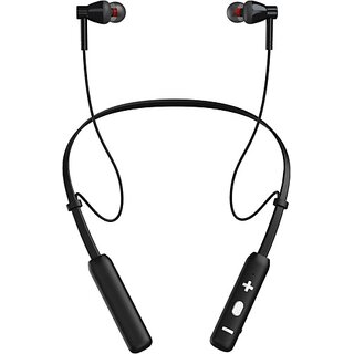                       TecSox Tecband Blaze 200 Wireless Neckband40H Playback IPX 4  Boom Bass Black Bluetooth Headset (Black, In the Ear)                                              