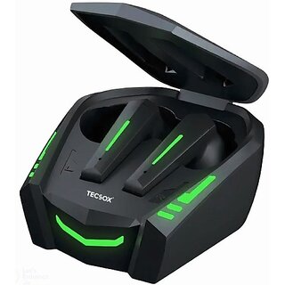                       TecSox Ninja Bluetooth Bluetooth Earphone In Ear Powerfull Bass Black Bluetooth Headset (Black, True Wireless)                                              