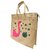PALAK SAXENA Jute Bag for Shopping - Printed Jute Bag  Shoulder Bag  Shoppers Tote  Jute Bag Big Size  Grocery Bag  Eco Friendly Bags for Shopping - Cute And Quirky Collection (Swan Pink)