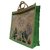 PALAK SAXENA Jute Bag for Shopping - Printed Jute Bag  Shoulder Bag  Shoppers Tote  Grocery Bag  Eco Friendly Bags for Shopping - Cute And Quirky Collection (Tortoise Fish - Green)