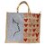 PALAK SAXENA Eco-Friendly Jute Bag-Reusable Tiffin/Shopping/Grocery Multipurpose Hand Bag with Zip And Handle for Men and Women (Grey)