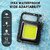 USB Rechargeable Keychain Torch LightCOBTorch Light with 2-Hrs Battery Life LED Torch (Black)