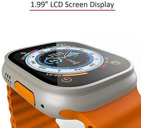 S8 ULTRA7 AMOLED Display Rectangle Dial Shape Multicolor Strap Compatible with Android  iOS Smart Watch