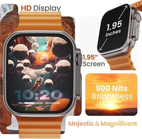 S8 ULTRA7 AMOLED Display Rectangle Dial Shape Multicolor Strap Compatible with Android  iOS Smart Watch