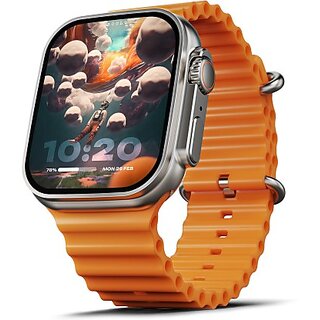                       S8 ULTRA7 AMOLED Display Rectangle Dial Shape Multicolor Strap Compatible with Android  iOS Smart Watch                                              