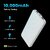 TecSox 10000 mAh Power Bank (white, Lithium Polymer)