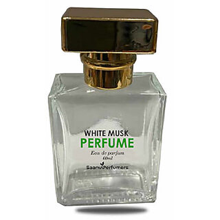                       Saanvi Perfumers White Musk Perfume Spray  Long Lasting Fragrance Eau de Parfum - 50 ml  (For Men  Women)                                              