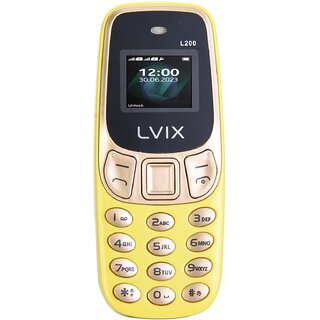                       Livix L200 (Dual SIM, 0.66 Inch Display, 800 mAh Battery, Yellow)                                              