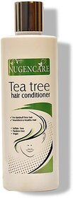 Nugencare Tea Tree Hair Conditioner 250 Ml With Almond Oil, Jojoba Oil, Tea Tree Oil, Menhol, Peppermint Oil, Paraben Free, Sulphate Free, Vegan (250 Ml)