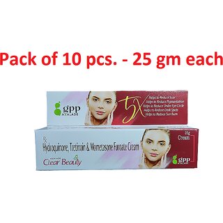                       Clear Beauty Skin Whitening Cream (Pack of 10 pcs.) 25 gm each                                              