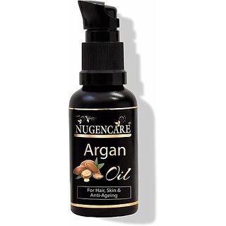 Nugencare Argan Oil - Boosts Skin Elasticity, Hydrates Dry  Flaky Skin, Hair Oil (30 Ml)