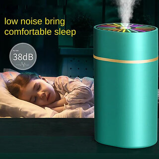                       HUMIDIFIERS FOR BEDROOM, SMALL HUMIDIFIER WITH COLOURFUL LIGHT EFFECT, MINI DESK / CAR HUMIDIFIER WITH COLOURFUL LIGHT                                              