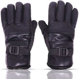 Aseenaa Leather Protective Hand Gloves For Bike Riding For Boys  Men  Color  Black Driving Gloves  (Black)