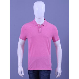 Redline  Mens Pink Solid Polo T-Shirts