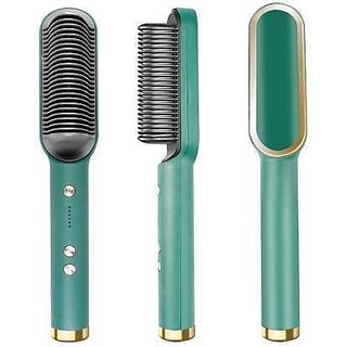 NewClick HQT-909B Hair Straightener Comb Brush Hair Straightening Iron Built with Fast Heating  5 Temp Settings  Anti
