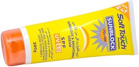 Sunblock  Brightening SPF UV-60 SoftTouch Cream - 200g