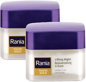 Rania Youth Gold Lifting Night Rejuvenating Cream 45gm Pack Of 2