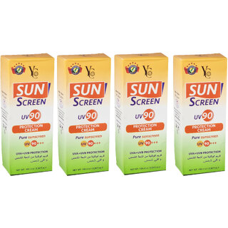 YC Sun Screen UV90 Protection Cream - 100ml (Pack Of 4) YC Sun Screen UV90 Protection Cream - 100ml (Pack Of 4)