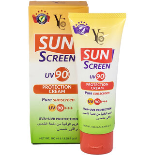                       YC Sun Screen UV90 Protection Pure Sunscreen Cream - 100ml                                              