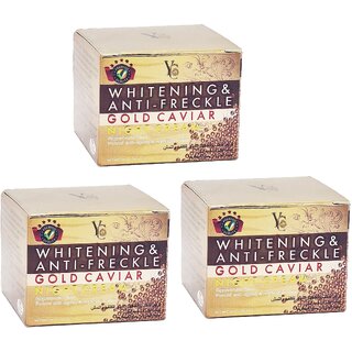                       YC Whitening & Anti-Freckle Gold Caviar Night Cream - 20g (Pack Of 3)                                              