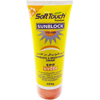 SoftTouch Sunblock Anti-aging Cream SPF UV 60 - 200gm SoftTouch Sunblock Anti-aging Cream SPF UV 60 - 200gm