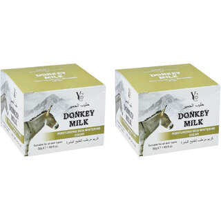                       YC Donkey Milk Moisturizing Skin Whitening Cream - 50g (Pack Of 2)                                              