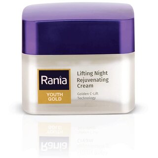                       Rania Youth Gold Lifting Night Rejuvenating Cream 45gm                                              