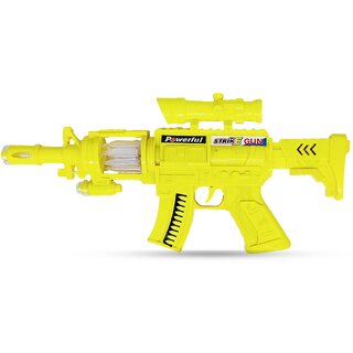                      Aseenaa Strike Toy Gun with Sound, Laser Light and LED Lights for Kids  Lights and Sound Feature Guns Toys Yellow                                              