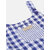 Boys Blue  White Checked Dungarees Shorts