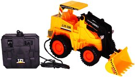 Aseenaa Remote Control Battery Operated Small Plastic Crane Dumper Truck Toy For Kids  RC Controlled Mini Vehicle