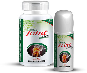 Zenius joint care kit for joint pain treatment  joint support supplement - (60 Capsule + 60ml Oil)