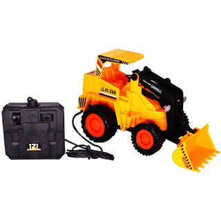                       Aseenaa Remote Control Battery Operated Small Plastic Crane Dumper Truck Toy For Kids  RC Controlled Mini Vehicle                                              