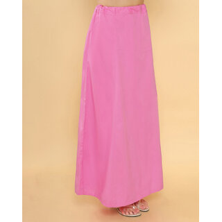                       WUGO Womens Pink Solid Cotton Petticoat                                              
