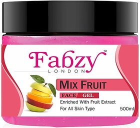 fabzy London Mix-Fruit Massage Gel | With Natural Extracts|For Glowing Skin 500 ml (500 ml)