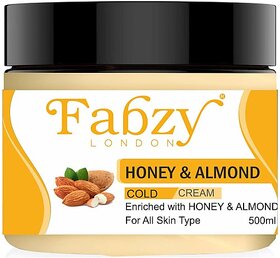 fabzy London Khadi Honey And Almond Cream 500 ml (500 ml)