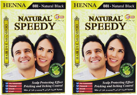 Natural Speedy Henna Natural Black Shampoo - Pack Of 2 (30ml)