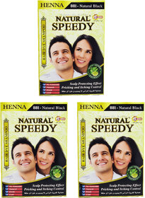 Natural Speedy Henna Natural Black Shampoo - Pack Of 3 (30ml)
