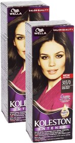 Wella Koleston Dark Brown 303/0 Hair Colour - Pack Of 2 (110ml)