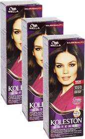 Wella Koleston Dark Brown 303/0 Hair Colour - Pack Of 3 (110ml)