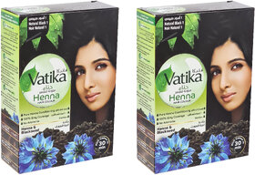 Vatika Henna  Blackseed Natural Black 1 Hair Colours - 60g (Pack Of 2)