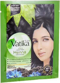 Henna  Blackseed Natural Black Vatika Hair Colours (60gm)