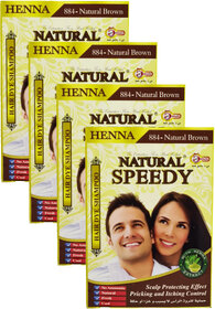Natural Speedy Henna Natural Brown Hair Dye Shampoo - 30ml (Pack Of 4)
