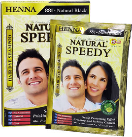 Natural Speedy Henna Natural Black Hair Dye Shampoo - 30ml