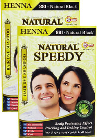 Natural Speedy Henna Natural Black Hair Dye Shampoo - 30ml (Pack Of 2)