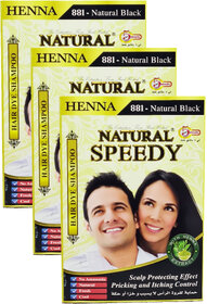 Natural Speedy Henna Natural Black Hair Dye Shampoo - 30ml (Pack Of 3)