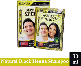 Natural Black Henna Natural Speedy Hair Dye Shampoo - 30ml