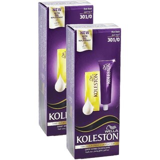 Wella Koleston Blue Black 301/0 Hair Colour - Pack Of 2 (110ml) Wella Koleston Blue Black 301/0 Hair Colour - Pack Of 2 (110ml)