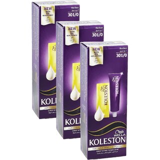 Wella Koleston Blue Black 301/0 Hair Colour - Pack Of 3 (110ml) Wella Koleston Blue Black 301/0 Hair Colour - Pack Of 3 (110ml)