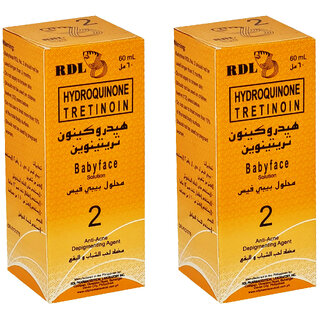                       RDL Babyface 2 Hydroquinone Tretinoin Solution - 60ml (Pack Of 2)                                              